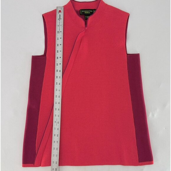 Shanghai Tang Mulberry Silk‎ & Cotton Mandarin Collar Knit Sweater Blouse Size M - Picture 14 of 14